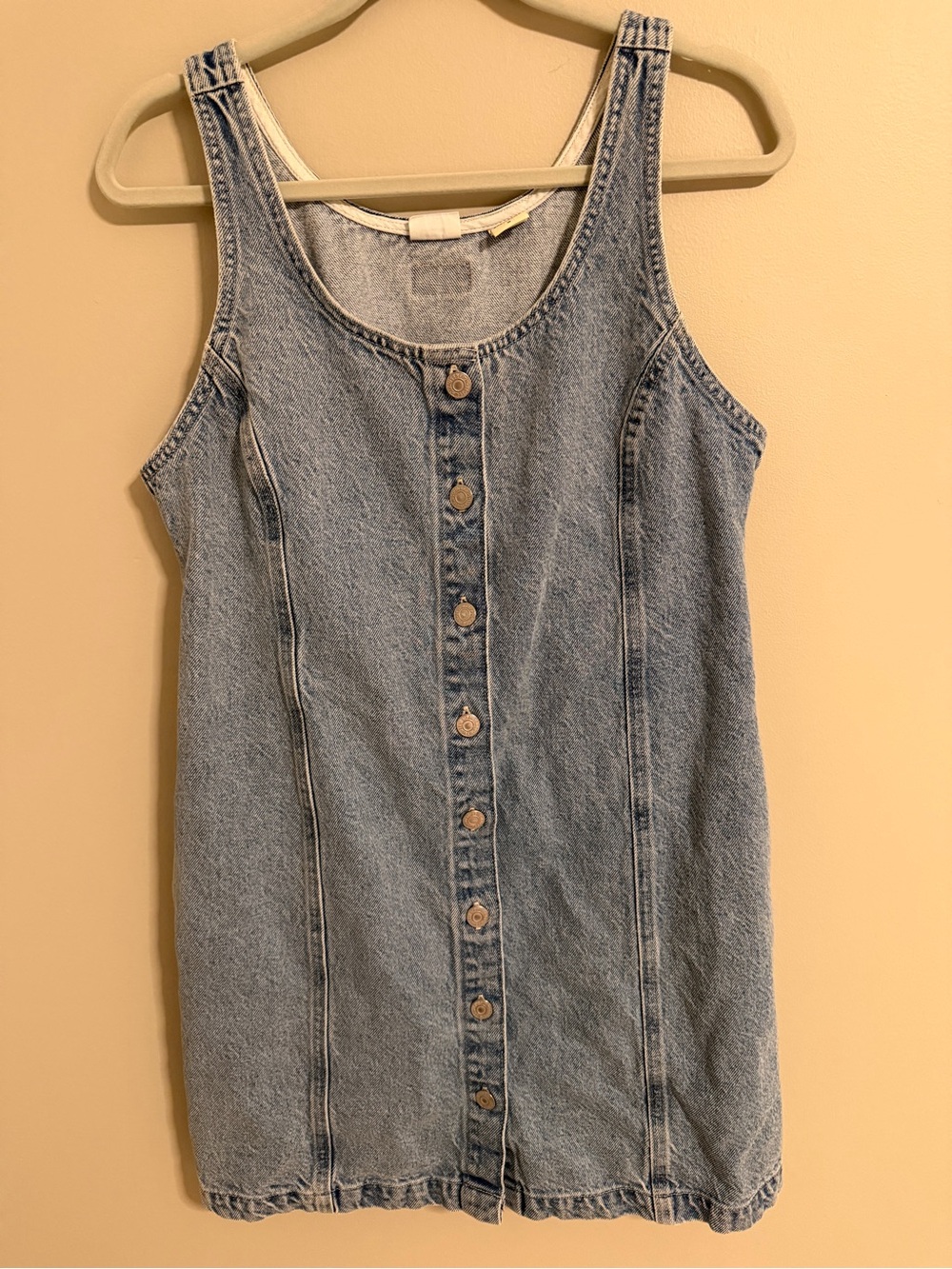 Levi's Light Blue Denim Button-Front Tank Dress M
